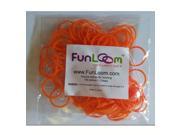 FunLoom 100 Pc Rubber Bands Refills with Super C clips Orange