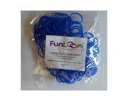FunLoom 100 Pc Rubber Bands Refills with Super C clips Blue