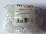 FunLoom 100 Pc Rubber Bands Refills with Super C clips Glow in the dark GREEN
