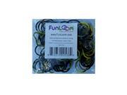 Funloom 100 Pc Tie Dye Bands with Super C clips Yellow Black