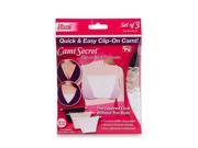 Cami Secret Set of 3 Clip on Camisole Brown Ivory Navy