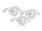 Lighted Foot Switch Extension Cord 15 Ft Set of 3