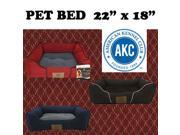 AKC Solid Print Dog Bed 22 x 18
