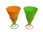 Back to Basics 2 Pack Snow Cone Cups and Holders Colors may vary