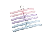 Colored Satin Adjustable Foam Hangers 6 Pack
