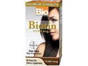 Biotin 10 000 mcg Maximum Strength Bio Nutrition 60 Tablets