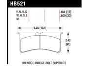 Hawk Performance HB521F.800 Disc Brake Pad