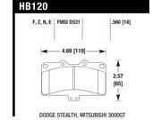 Hawk Performance HB120F.560 Disc Brake Pad; HPS Performance Street w 0.560 Thickness;