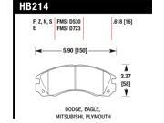 Hawk Performance HB214N.618 Disc Brake Pad