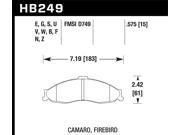 Hawk Performance HB249B.575 Disc Brake Pad 98 02 Camaro Firebird