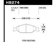 Hawk Performance HB274B.610 Disc Brake Pad 99 04 Mustang