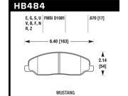 Hawk Performance HB484B.670 Disc Brake Pad 05 14 Mustang
