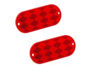 Bargman 74 78 010 Reflector Oblong Red With Mounting Holes And Adhesive Back 8 x 4 x 0.50 in.
