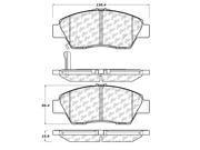 StopTech 105.13940 Disc Brake Pad Fits 09 11 CR Z Fit