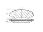 StopTech 105.12110 Disc Brake Pad Fits 06 10 Matrix RAV4 Vibe