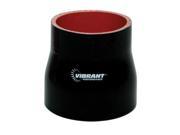 Vibrant 2761 2.5 X 3.25 X 3 4 Ply Silicone Reducer Coupling Long Black