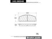 Centric Parts 102.00540 102 Series Semi Metallic Standard Brake Pad