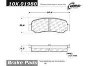 Centric Parts 102.01980 102 Series Semi Metallic Standard Brake Pad