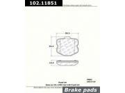 Centric Parts 102.11851 102 Series Semi Metallic Standard Brake Pad