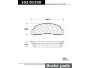 Centric Parts 102.01330 102 Series Semi Metallic Standard Brake Pad