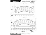 Centric Parts 102.00870 102 Series Semi Metallic Standard Brake Pad