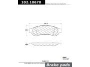 Centric Parts 102.10670 102 Series Semi Metallic Standard Brake Pad