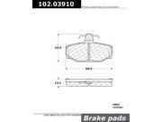 Centric Parts 102.03910 102 Series Semi Metallic Standard Brake Pad