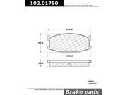 Centric Parts 102.01750 102 Series Semi Metallic Standard Brake Pad