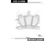 Centric Parts 102.11300 102 Series Semi Metallic Standard Brake Pad
