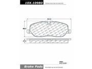 Centric Parts 102.10980 102 Series Semi Metallic Standard Brake Pad