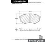 R1Concepts 30003890 Centric Parts 300.03890 Semi Metallic Brake Pad With Shim