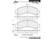 Centric Parts 102.09740 102 Series Semi Metallic Standard Brake Pad