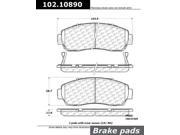 Centric Parts 102.10890 102 Series Semi Metallic Standard Brake Pad