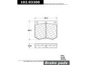 Centric Parts 102.03300 102 Series Semi Metallic Standard Brake Pad