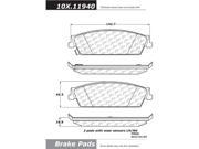 Centric Parts 102.11940 102 Series Semi Metallic Standard Brake Pad