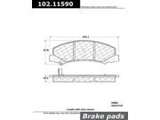 Centric Parts 102.11590 102 Series Semi Metallic Standard Brake Pad