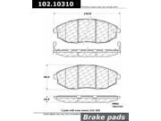 Centric Parts 102.10310 102 Series Semi Metallic Standard Brake Pad