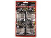 Trimax Tlm4100 Trimax Laminated Steel Keyed Alike Padlocks 4 Pack