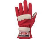 G Force 4101Lrgrd G5 Red Large Junior Racing Gloves