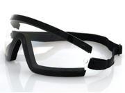 Wrap Around Goggle Black Frame Clear Lens
