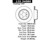 StopTech 125.34086 Premium High Carbon Rotor Fits 05 08 750i 750Li 760i 760Li