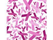 Bandanna 100% Cotton Breast Cancer Pink Ribbon White