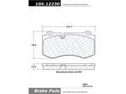 Centric Parts 102.12230 102 Series Semi Metallic Standard Brake Pad