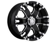 Ultra Baron 9X18 Black Diamond Cut Rim