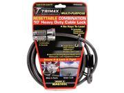 Trimax Mag10Sc 10Ft Combination Cable Lock