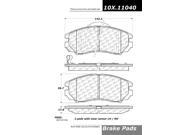 Centric Parts 102.11040 102 Series Semi Metallic Standard Brake Pad