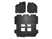 MAXFLOORMAT All Weather Custom Floor Mats Liner (3 Row) Set for ODYSSEY (Black) MAXFLOORMAT All Weather Custom Floor Mats Liner (3 Row) Set for ODYSSEY (Black)