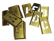 Brass Stencil Letter Set