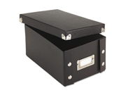 Collapsible Index Card File Box Holds 1 100 4 x 6 Cards Black