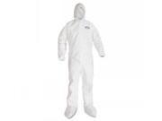 KLEENGUARD A40 Elastic Cuff Hood Boot Coveralls White X Large